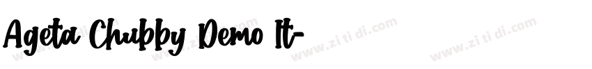 Ageta Chubby Demo It字体转换